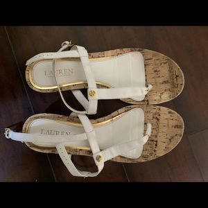 Ralph Lauren white sandals!